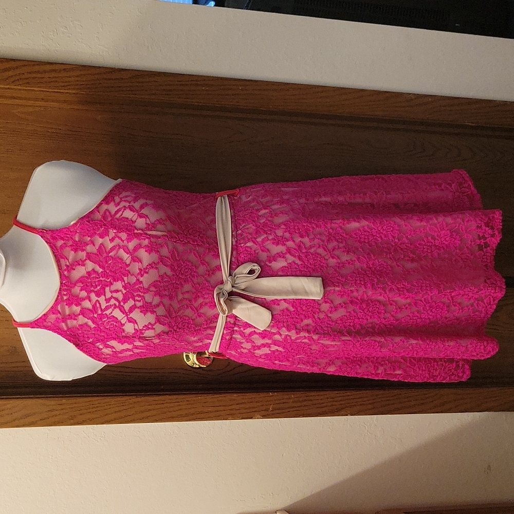 Pink lacy dress
